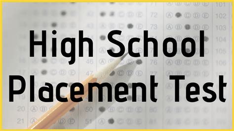 is the placement test hard|high school placement test.